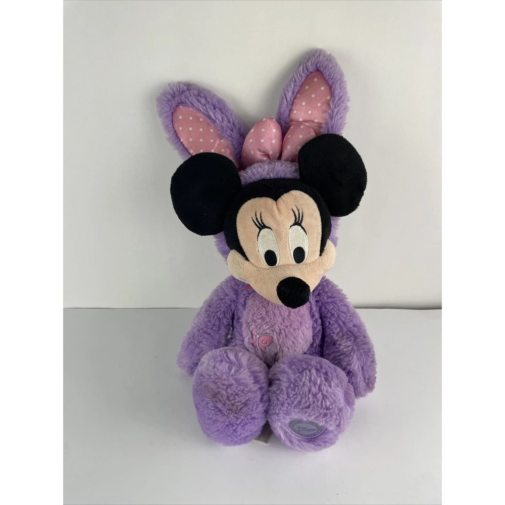 Disney Minnie Mouse Easter Plush Bunny, Scented, Authentic, 14" Tall